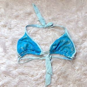 Profile Blush Blue Lace Bikini Top!